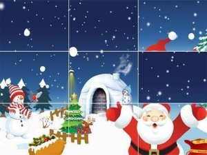 Happy Christmas Slide Puzzle Game