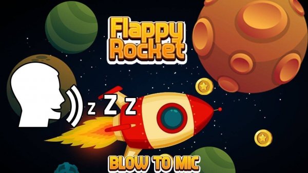 Flappy Rocket: Voice Control Adventure Arcade Game