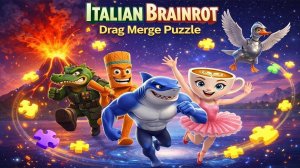 Italian Brainrot Drag Merge Puzzle Game