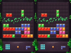 Gem Block Placement Puzzle